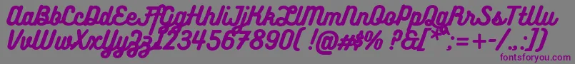 BukhariScript Font – Purple Fonts on Gray Background