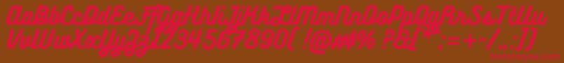 BukhariScript Font – Red Fonts on Brown Background