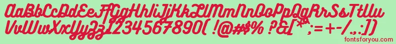 BukhariScript Font – Red Fonts on Green Background