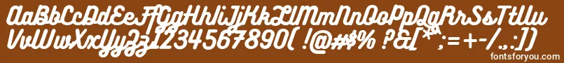 BukhariScript Font – White Fonts on Brown Background