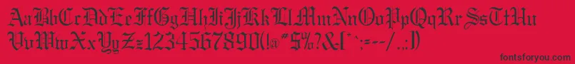 Gregorianflf Font – Black Fonts on Red Background