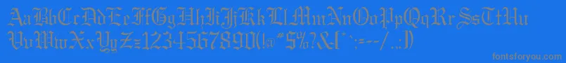 Gregorianflf Font – Gray Fonts on Blue Background