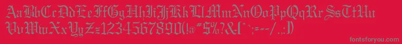 Gregorianflf Font – Gray Fonts on Red Background