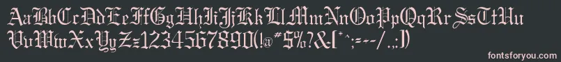 Gregorianflf Font – Pink Fonts on Black Background
