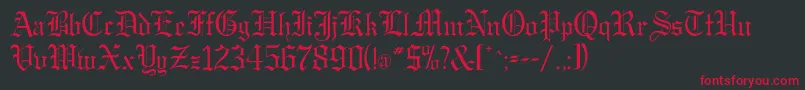 More about Gregorianflf Font Gregorianflf Font – Red Fonts on Black Background