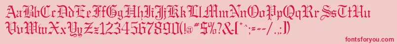 Gregorianflf Font – Red Fonts on Pink Background