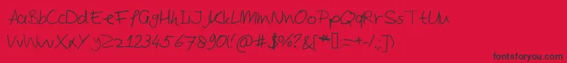 Jobboof Font – Black Fonts on Red Background