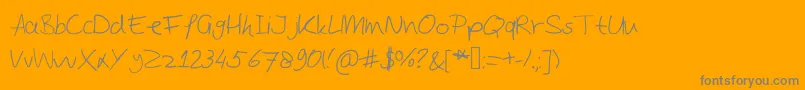 Jobboof Font – Gray Fonts on Orange Background