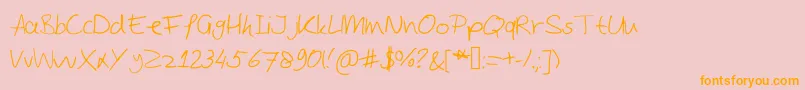 Jobboof Font – Orange Fonts on Pink Background