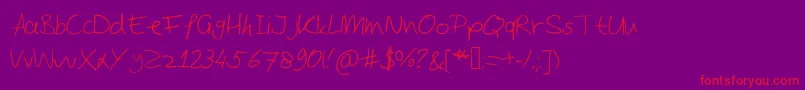 Jobboof Font – Red Fonts on Purple Background