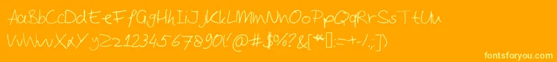 Jobboof Font – Yellow Fonts on Orange Background