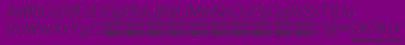 SpecifypersonalConlightitalic-Schriftart – Schwarze Schriften auf violettem Hintergrund