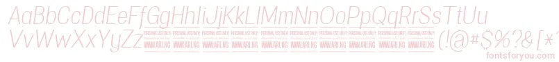 fuente SpecifypersonalConlightitalic – Fuentes Rosadas Sobre Fondo Blanco