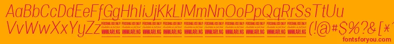 fuente SpecifypersonalConlightitalic – Fuentes Rojas Sobre Fondo Naranja
