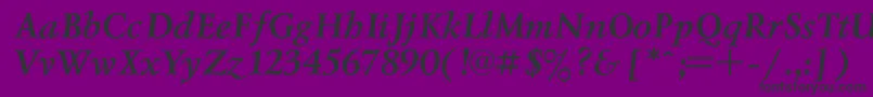 Lazursk2-Schriftart – Schwarze Schriften auf violettem Hintergrund