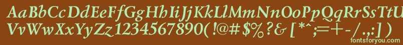 Lazursk2 Font – Green Fonts on Brown Background