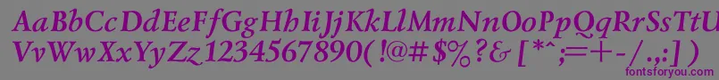 Lazursk2 Font – Purple Fonts on Gray Background