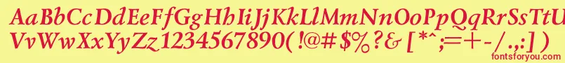 Lazursk2 Font – Red Fonts on Yellow Background