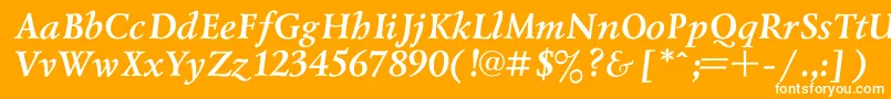 フォントLazursk2 – オレンジの背景に白い文字