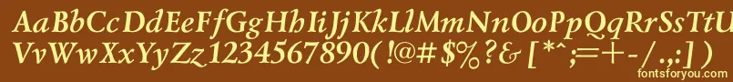 Lazursk2 Font – Yellow Fonts on Brown Background