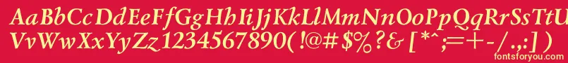 Lazursk2 Font – Yellow Fonts on Red Background