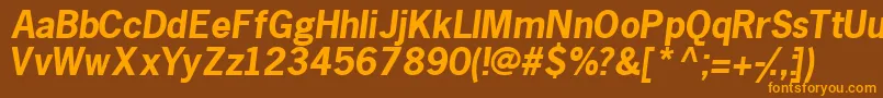 Police Macroblackssk ffy – polices orange sur fond brun