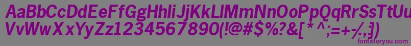 Macroblackssk ffy Font – Purple Fonts on Gray Background