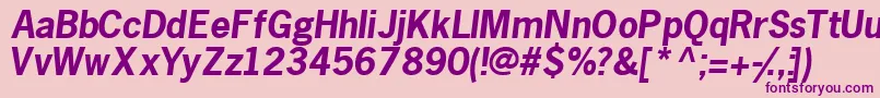 Macroblackssk ffy Font – Purple Fonts on Pink Background