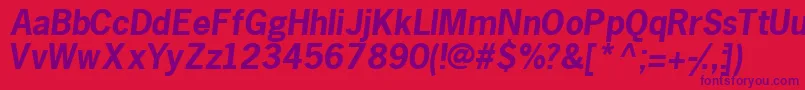 Macroblackssk ffy Font – Purple Fonts on Red Background