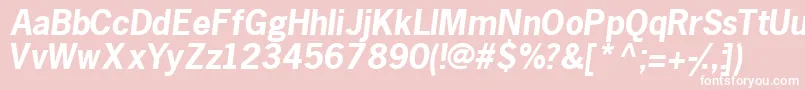 Macroblackssk ffy-Schriftart – Weiße Schriften auf rosa Hintergrund
