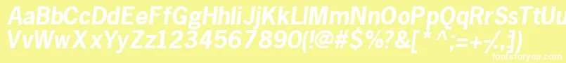Macroblackssk ffy Font – White Fonts on Yellow Background
