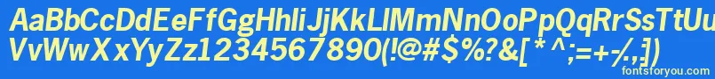 Шрифт Macroblackssk ffy – жёлтые шрифты на синем фоне