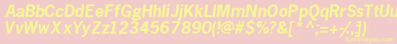 Macroblackssk ffy Font – Yellow Fonts on Pink Background