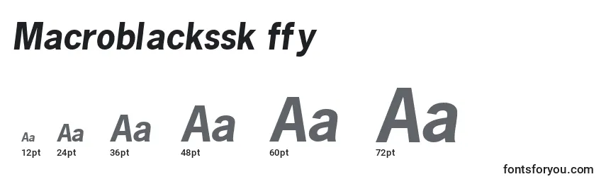 Größen der Schriftart Macroblackssk ffy