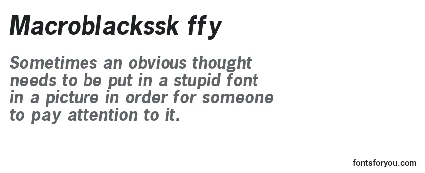 Macroblackssk ffy Font
