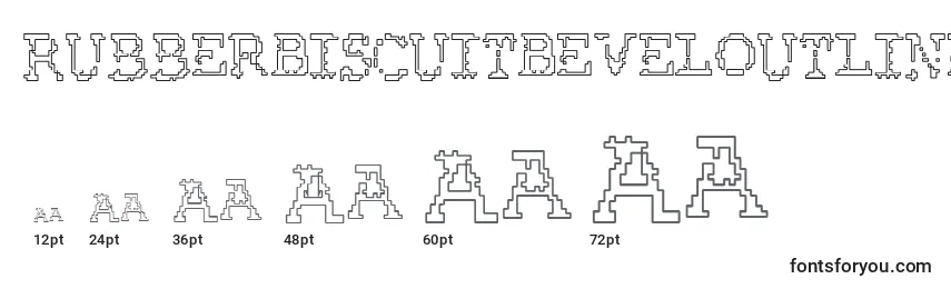 RubberBiscuitBevelOutline Font Sizes