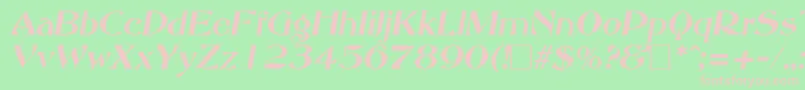 AbbeyOldStyleSfItalic Font – Pink Fonts on Green Background