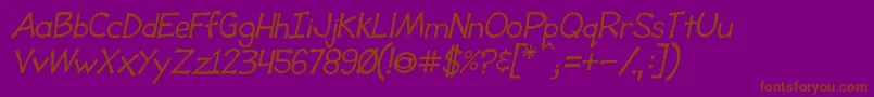 ToonyLoonsItl Font – Brown Fonts on Purple Background