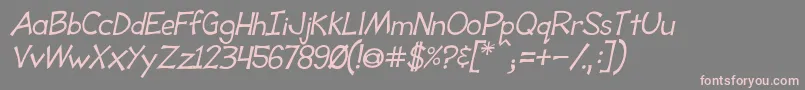 ToonyLoonsItl Font – Pink Fonts on Gray Background