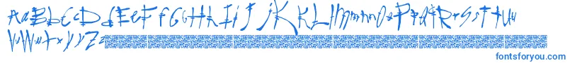 Surereal-Schriftart – Blaue Schriften