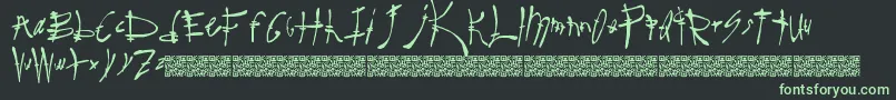 Surereal Font – Green Fonts on Black Background