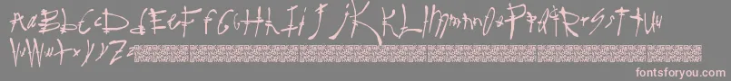 Surereal-Schriftart – Rosa Schriften auf grauem Hintergrund