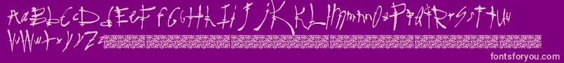 Surereal Font – Pink Fonts on Purple Background