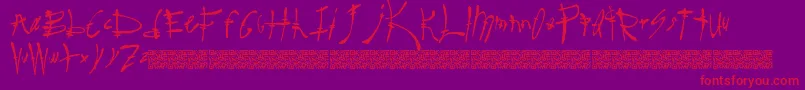 Шрифт Surereal – красные шрифты на фиолетовом фоне