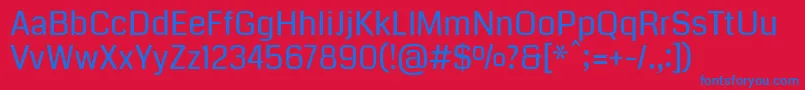フォントCodaRegular – 赤い背景に青い文字