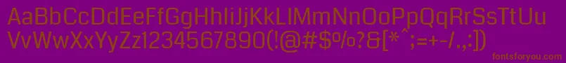 CodaRegular Font – Brown Fonts on Purple Background