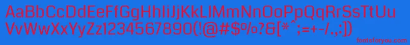 CodaRegular Font – Red Fonts on Blue Background