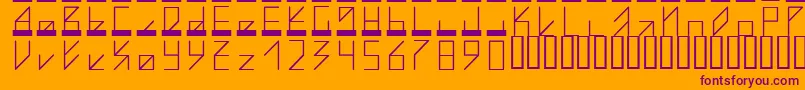 Pechkin Font – Purple Fonts on Orange Background
