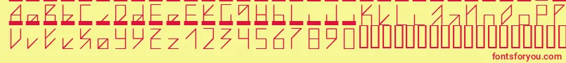 Pechkin Font – Red Fonts on Yellow Background