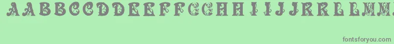 Шрифт BabyPirate – серые шрифты на зелёном фоне